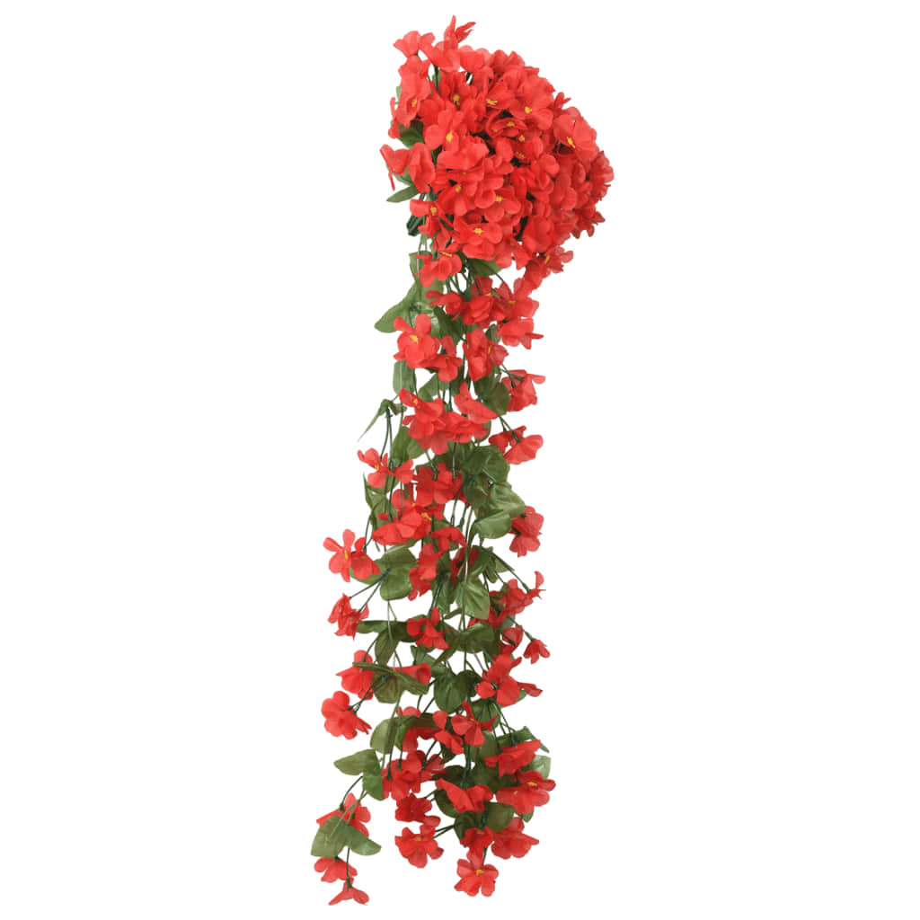 vidaXL Grinaldas de flores de Natal 3 pcs 85 cm vermelho