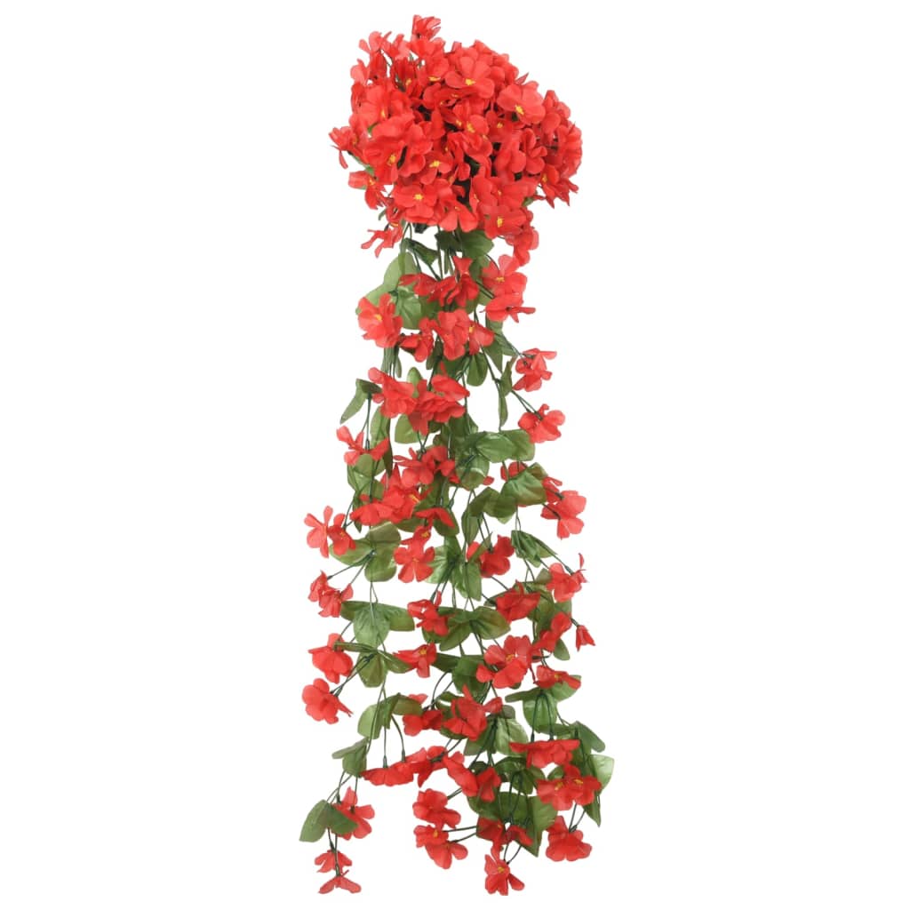 vidaXL Grinaldas de flores de Natal 3 pcs 85 cm vermelho