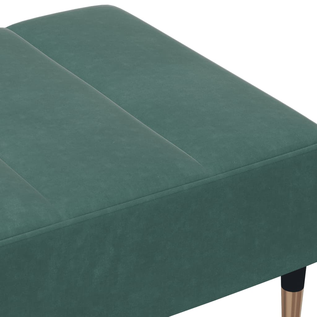 vidaXL Apoio de pés 77x55x31 cm veludo verde-escuro