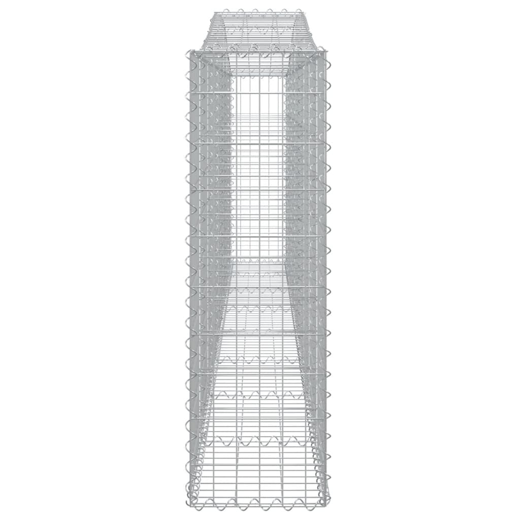 vidaXL Cestos gabião arqueados 25 pcs 400x30x100/120 ferro galvanizado