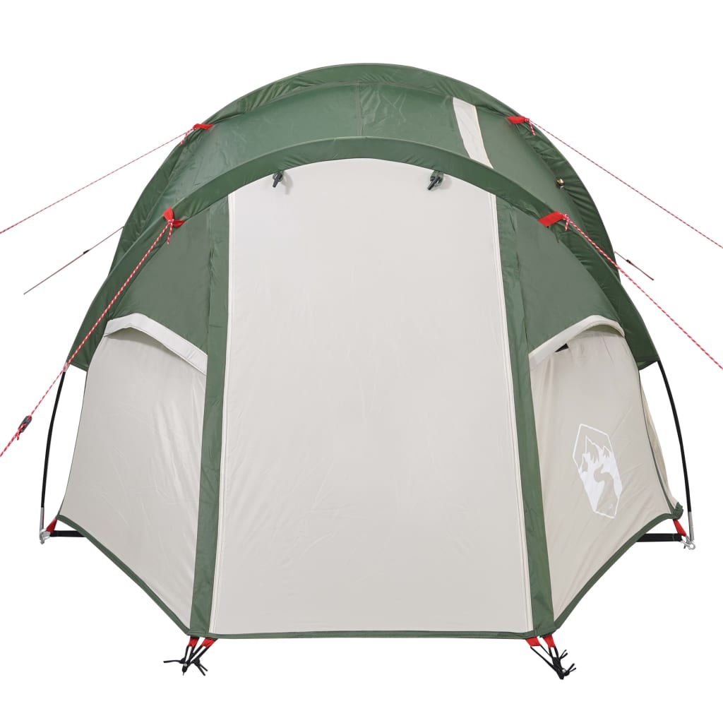 vidaXL Tenda de campismo p/ 4 pessoas 360x140x105 cm tafetá 185T verde