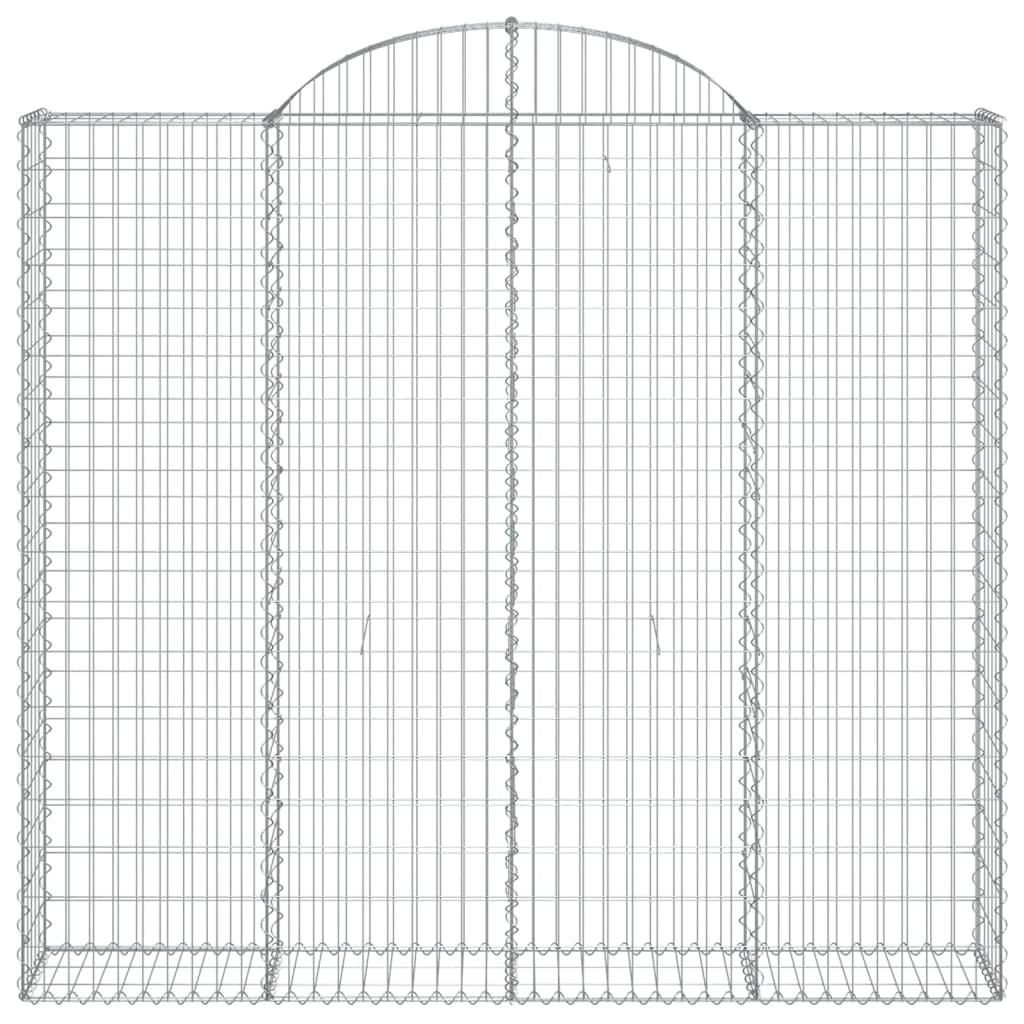 vidaXL Cestos gabião arqueados 5pcs 200x30x180/200cm ferro galvanizado