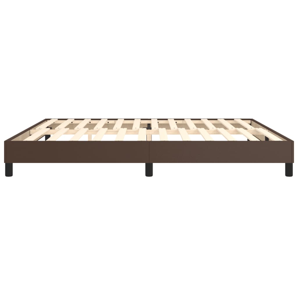 vidaXL Estrutura de cama 200x200cm couro artificial castanho