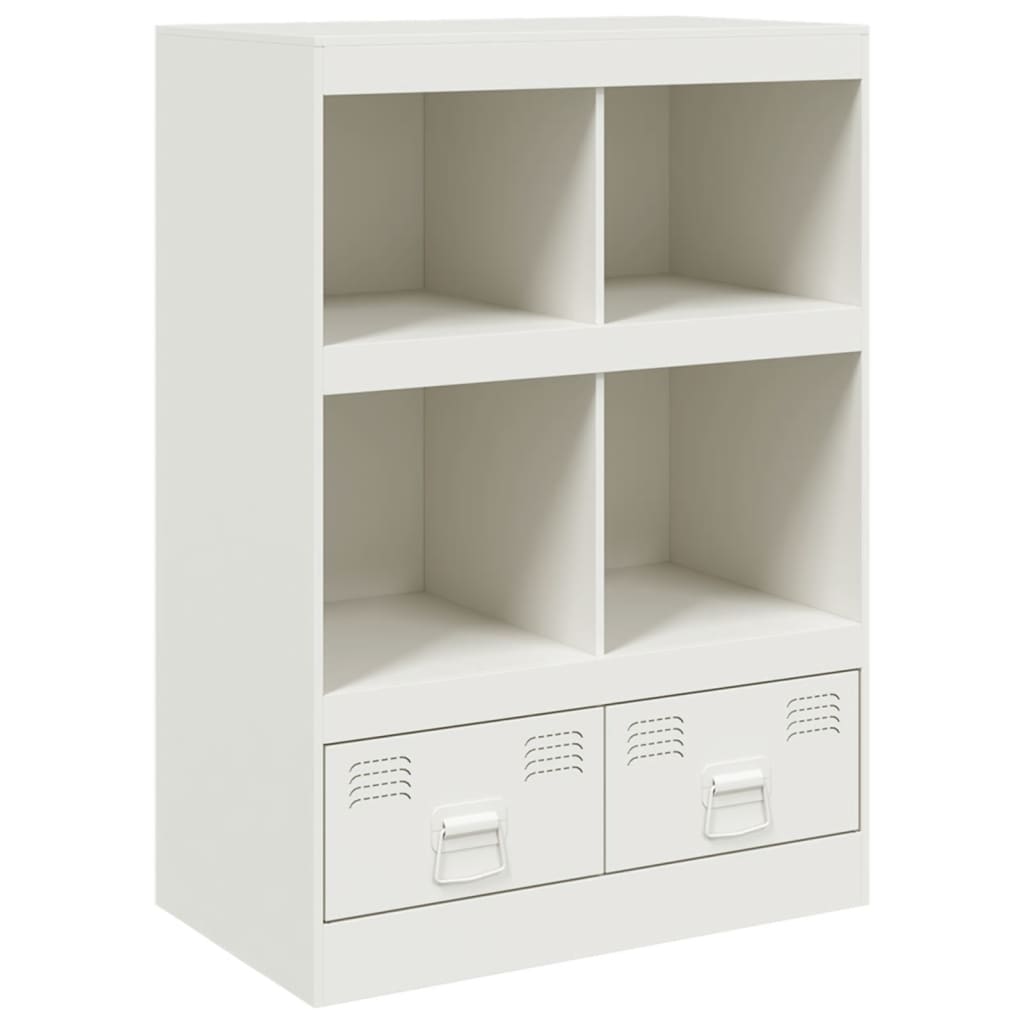 vidaXL Aparador alto 67x39x95 cm aço branco