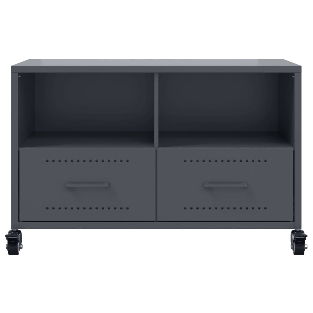 vidaXL Móvel de TV 68x39x43,5 cm aço antracite