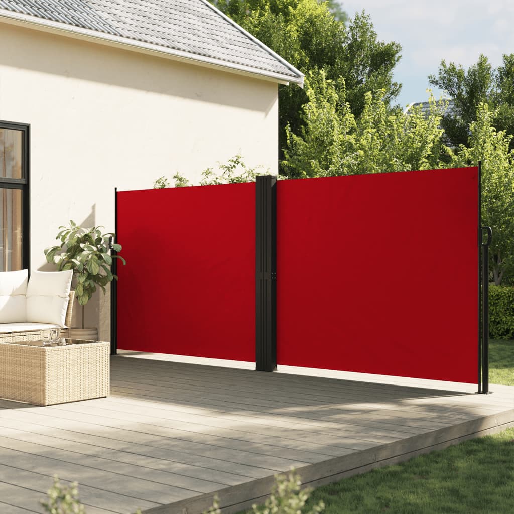 vidaXL Toldo lateral retrátil 160x600 cm vermelho