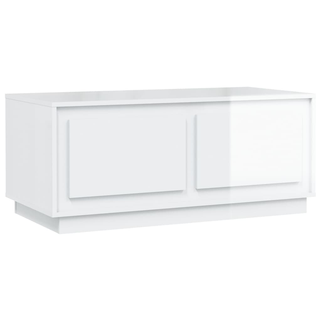 vidaXL Mesa de centro 102x50x44 cm derivados madeira branco brilhante