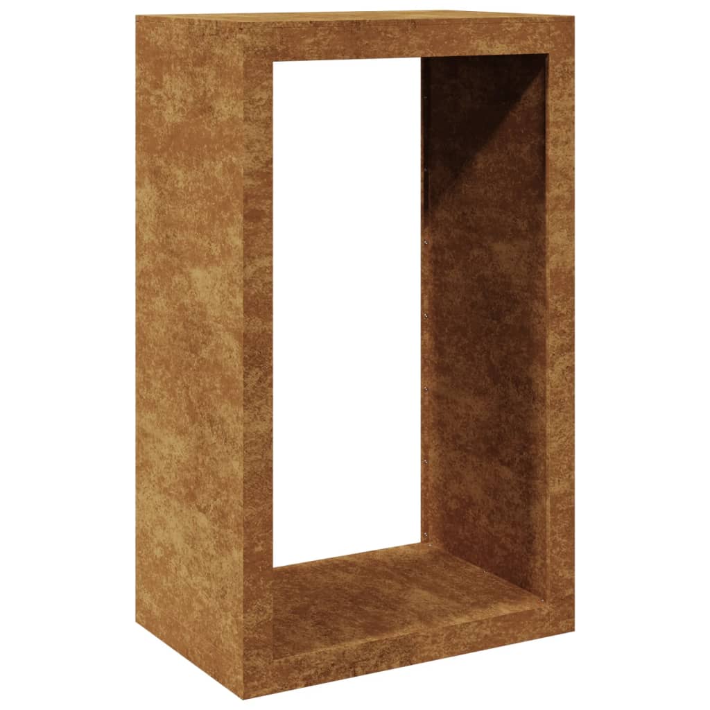 VidaXL Suporte para lenha 60x40x100 cm aço corten