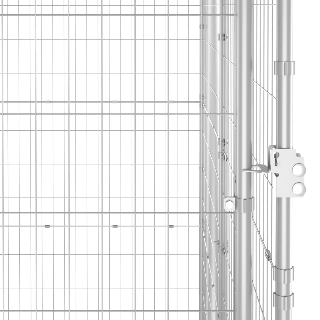 vidaXL Canil de exterior com telhado 26,62 m² aço galvanizado