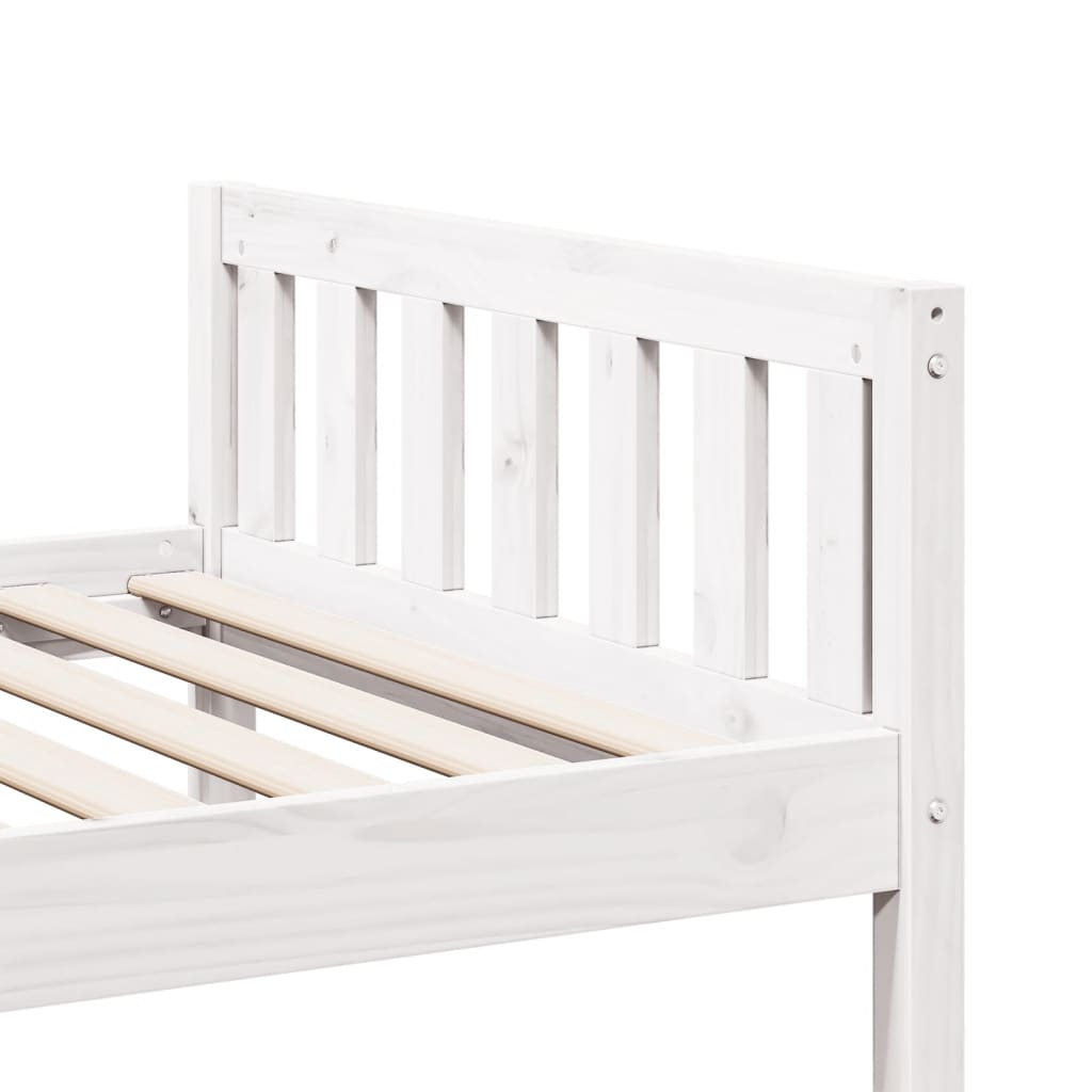 vidaXL Cama de criança sem colchão 75x190 cm pinho maciço branco