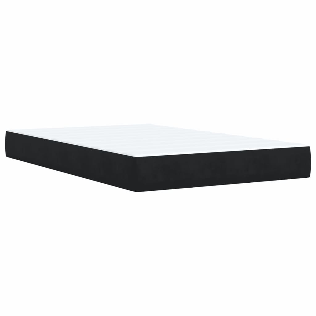 vidaXL Cama boxspring com colchão 120x190 cm veludo preto