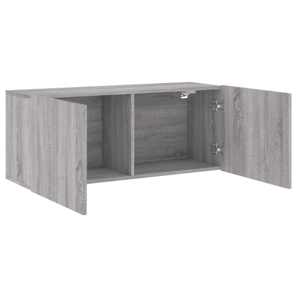 vidaXL Móvel de parede para TV 100x30x41 cm cinzento sonoma