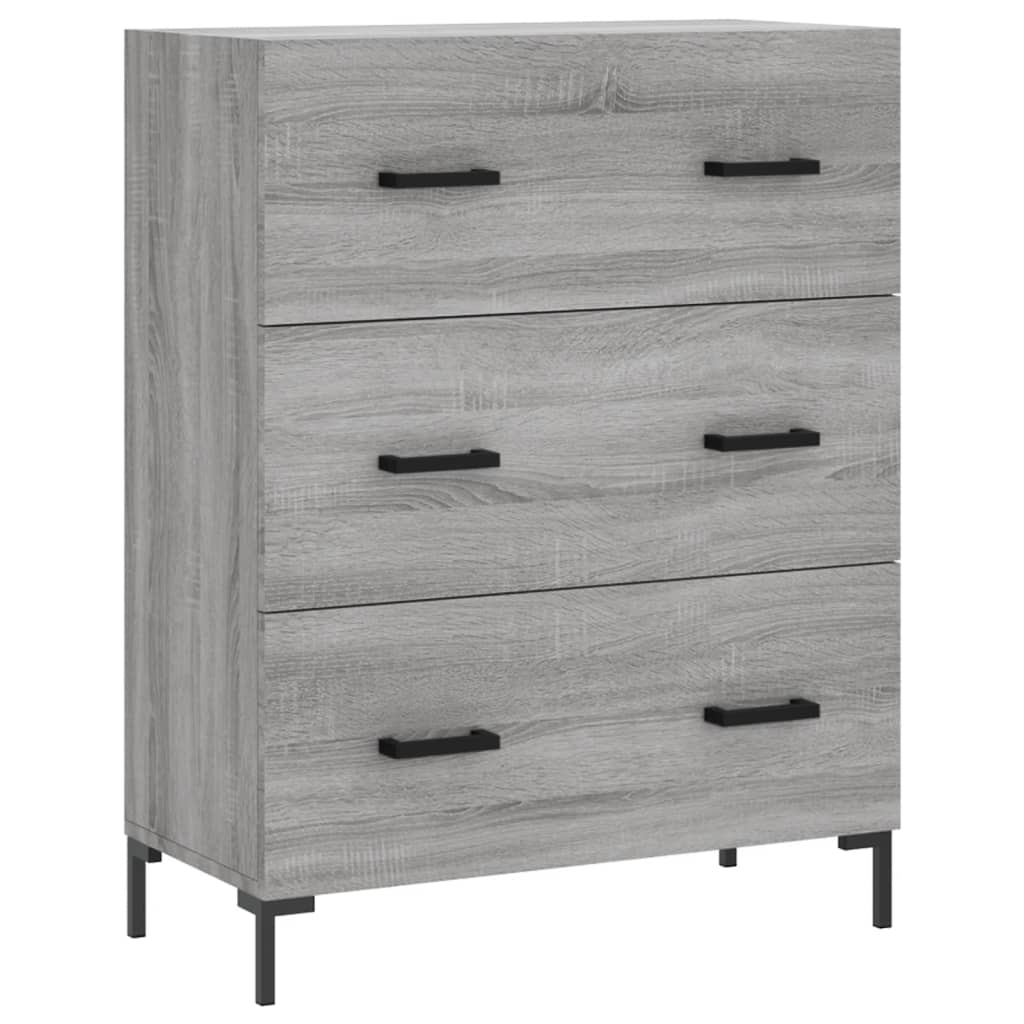 vidaXL Armário alto 69,5x34x180 cm derivados de madeira sonoma cinza