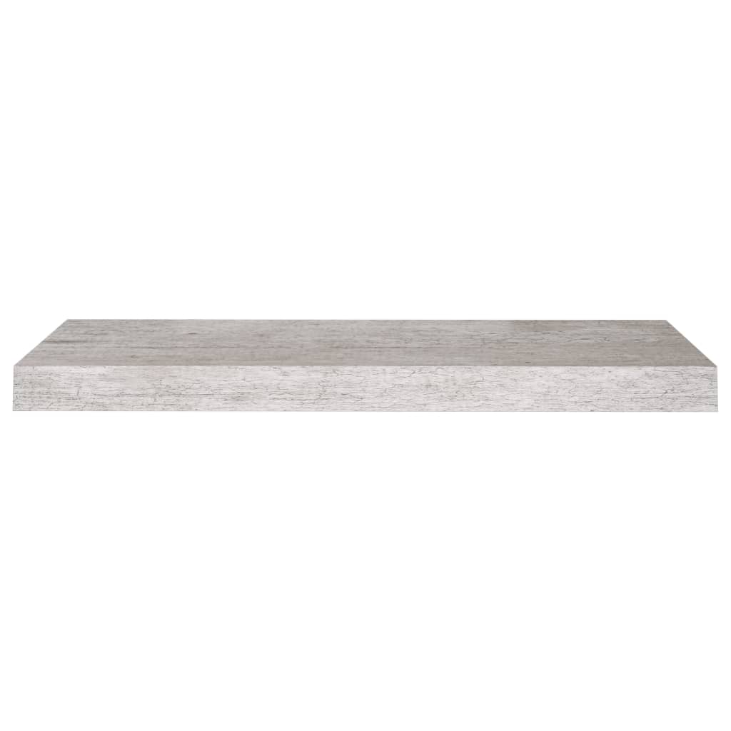 vidaXL Prateleira de parede suspensa 60x23,5x3,8 cm MDF cinza cimento