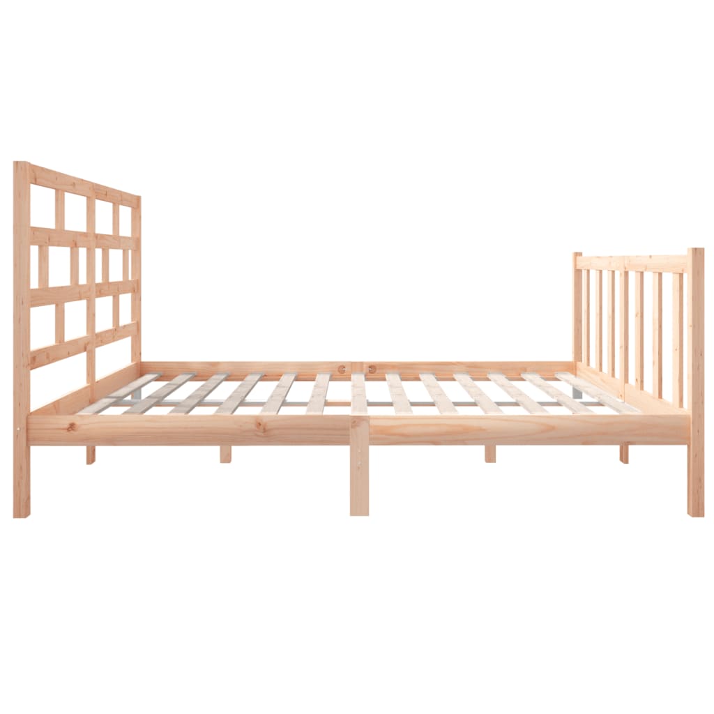 vidaXL Estrutura de cama pequena casal 120x190 cm pinho maciço