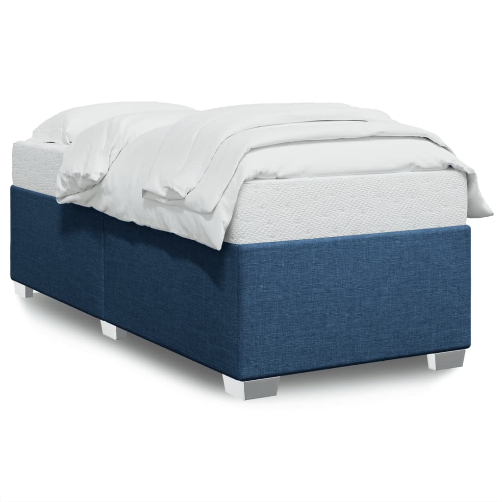 vidaXL Estrutura de cama 90x190 cm tecido azul