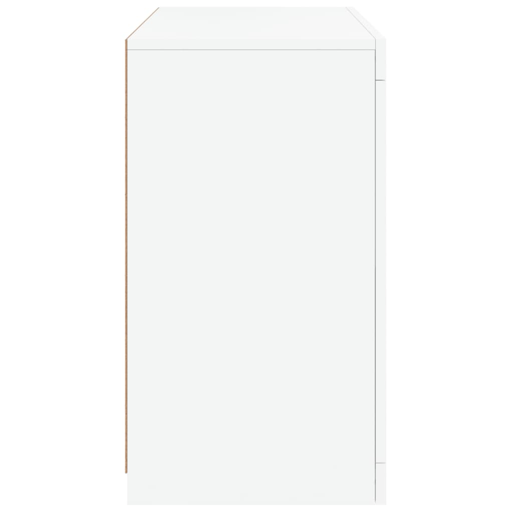 vidaXL Aparador com luzes LED 60,5x37x67 cm branco