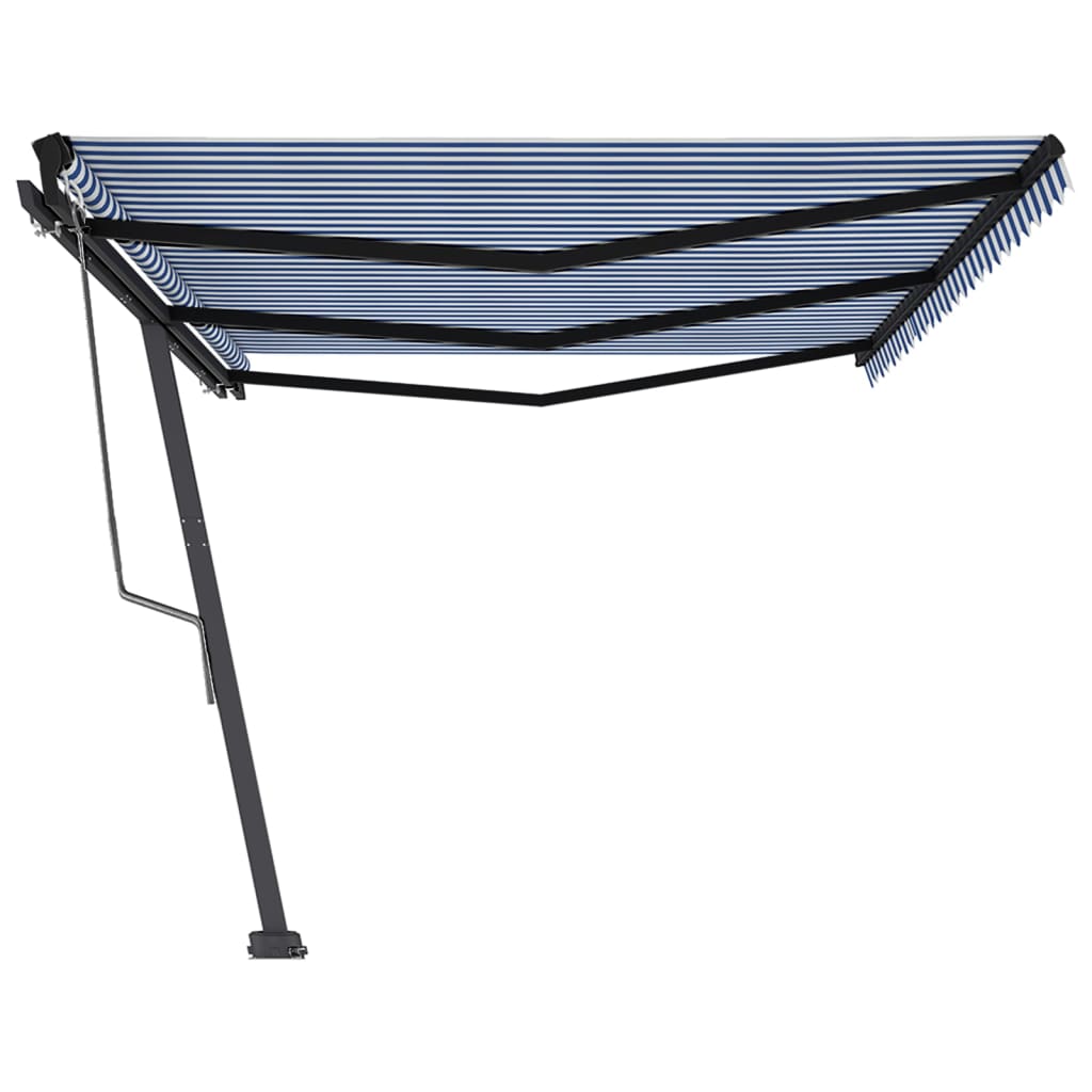 vidaXL Toldo automático independente 600x350 cm azul e branco