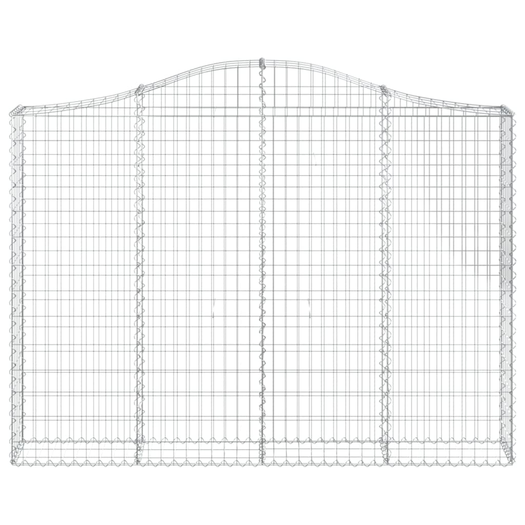 vidaXL Cestos gabião arqueados 20 pcs 200x30x140/160 ferro galvanizado