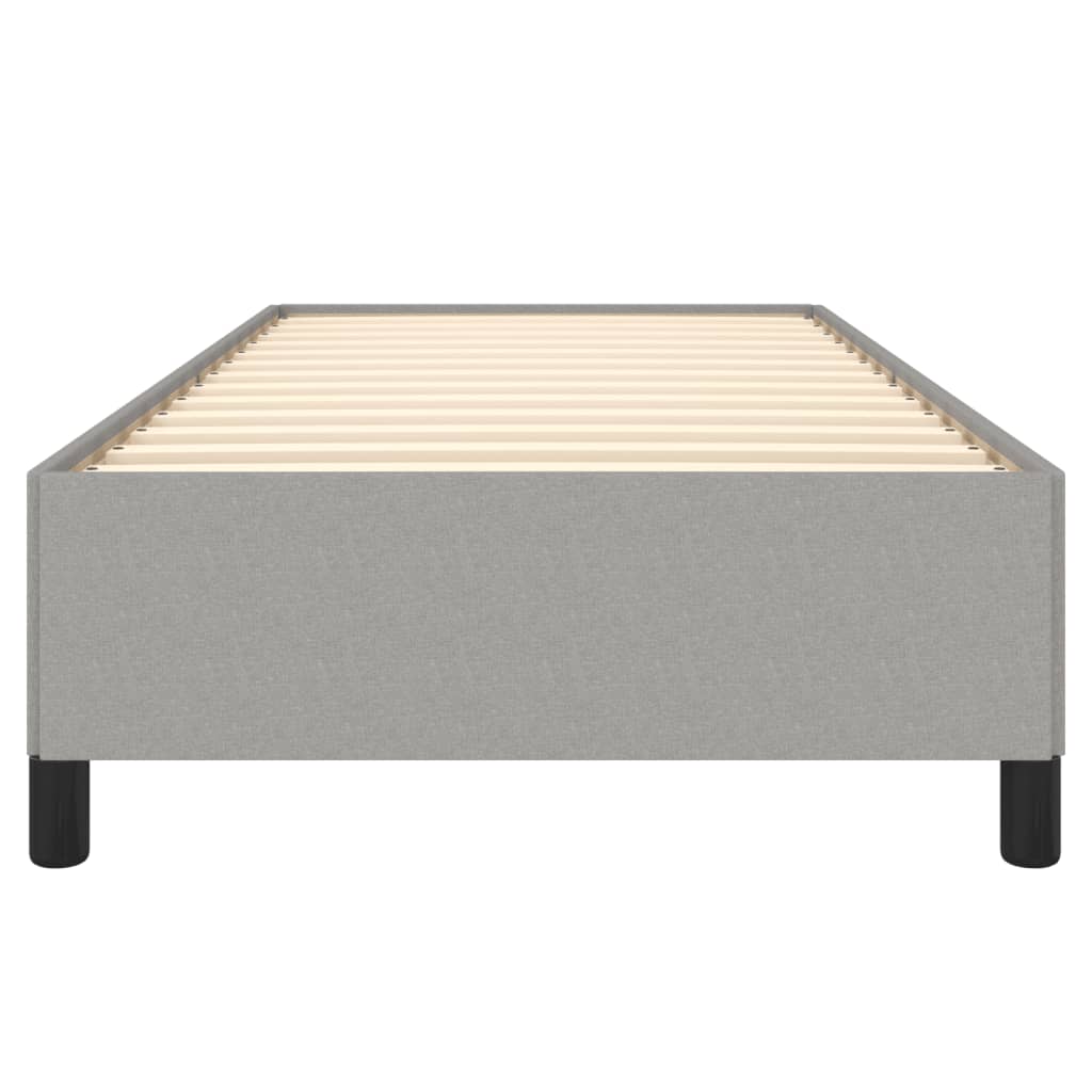 vidaXL Estrutura de cama 100x200 cm tecido cinza-claro