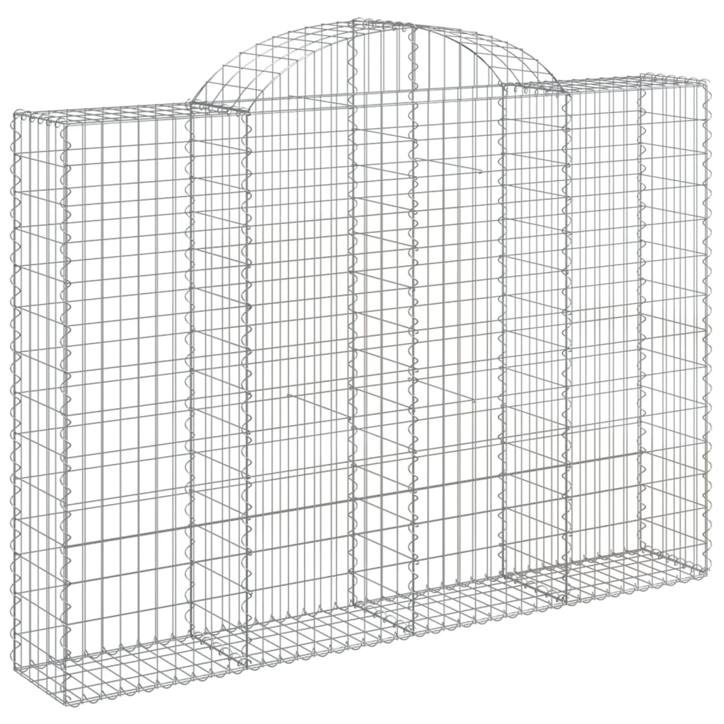 vidaXL Cestos gabião arqueados 11 pcs 200x30x140/160 ferro galvanizado