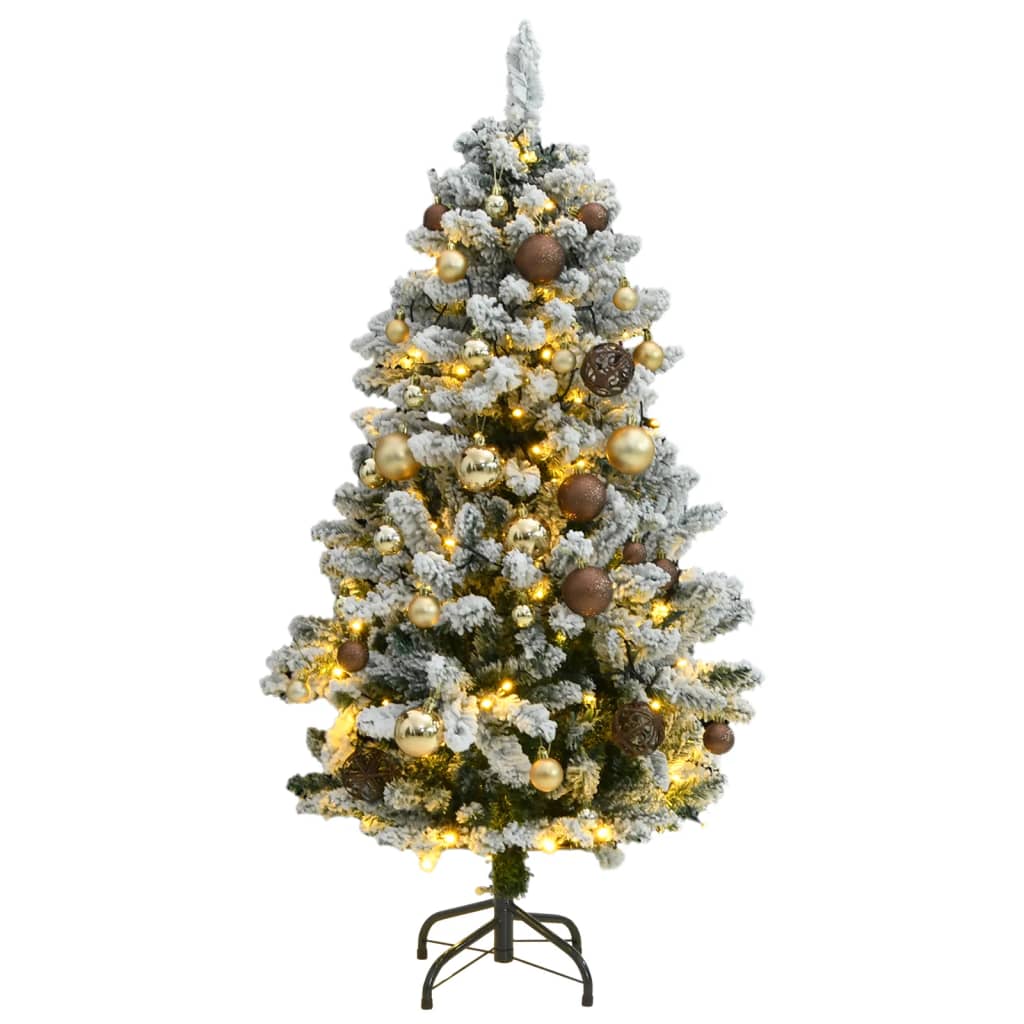 vidaXL Árvore Natal artificial articulada c/ 150 luzes LED+bolas 150cm