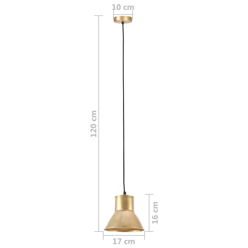 vidaXL Candeeiro suspenso redondo 25 W 17 cm E27 bronze