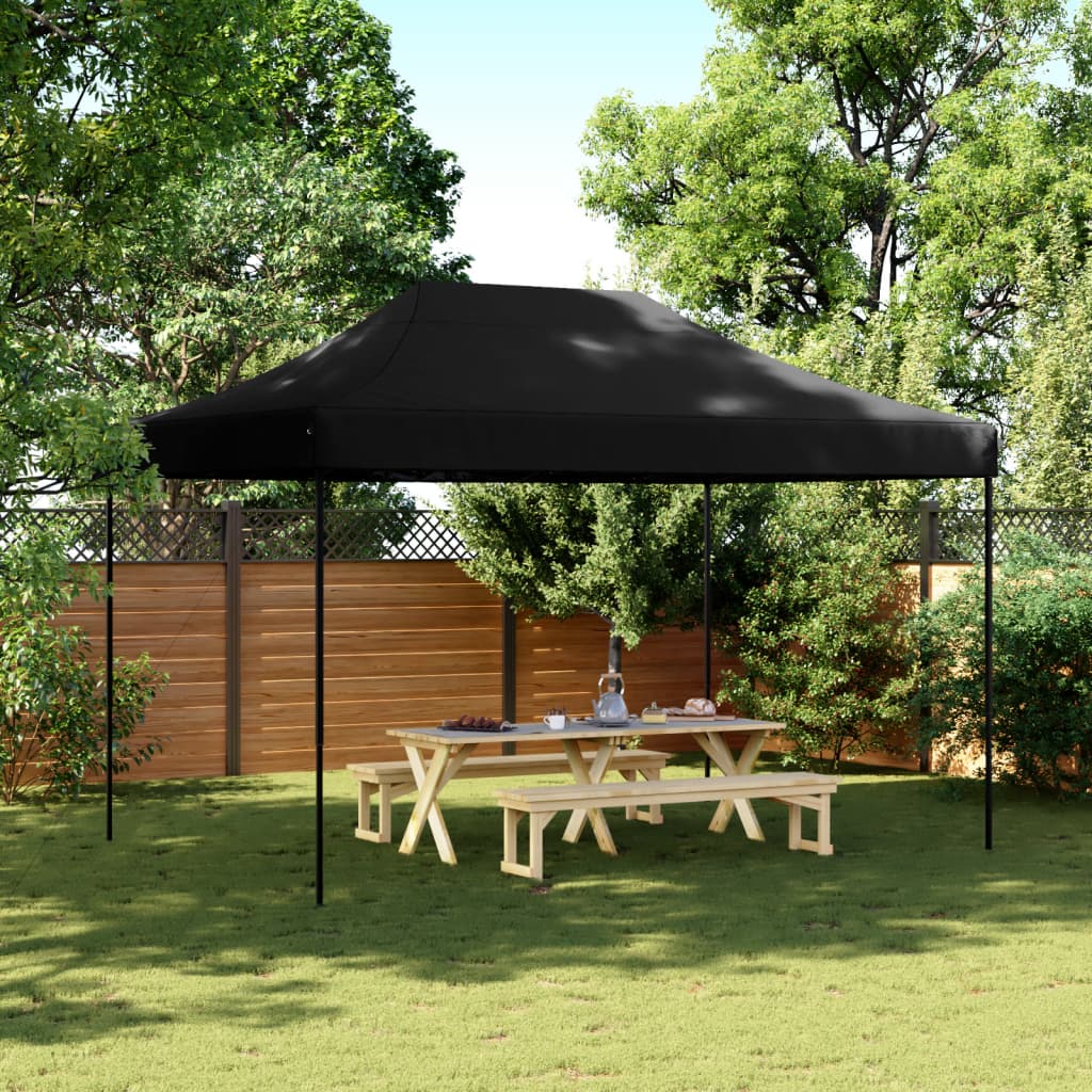 vidaXL Tenda para festas pop-up dobrável 410x279x315 cm preto