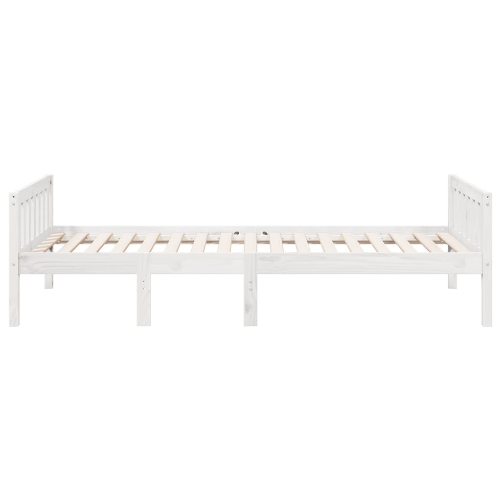 vidaXL Cama de criança sem colchão 75x190 cm pinho maciço branco