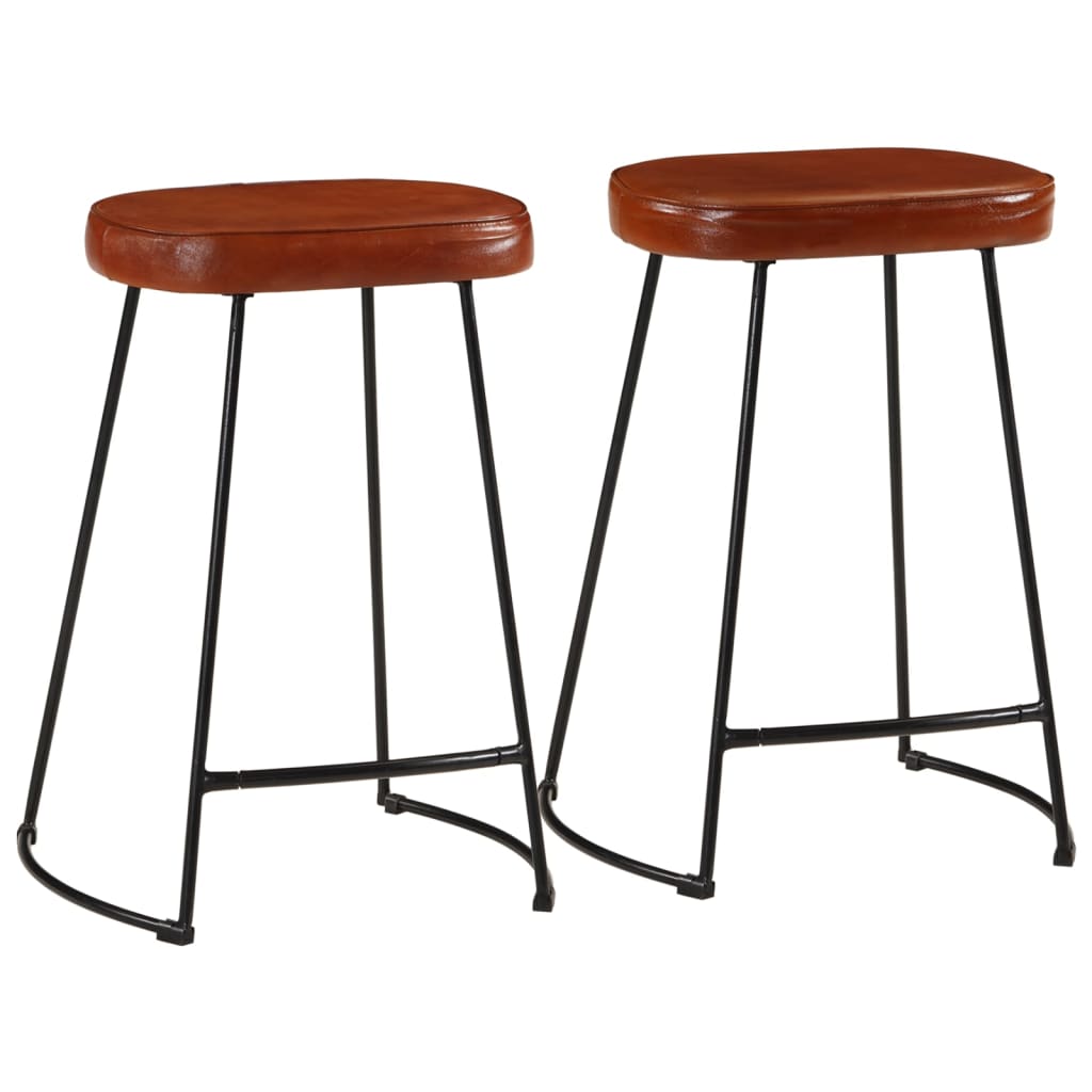 vidaXL Bancos de bar 2 pcs 41x29x62 cm castanho-escuro