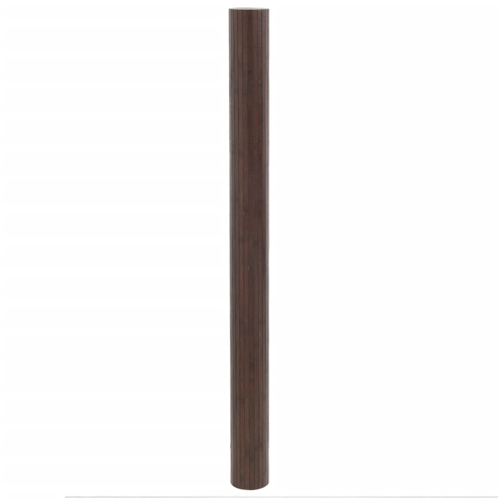 vidaXL Tapete retangular 80x500 cm bambu castanho-escuro