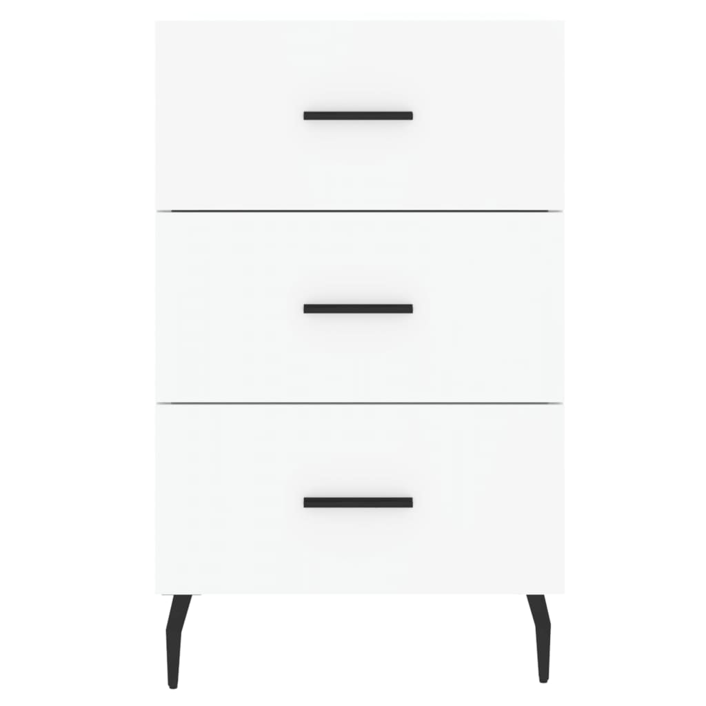 vidaXL Mesa de cabeceira 40x40x66 cm derivados de madeira branco