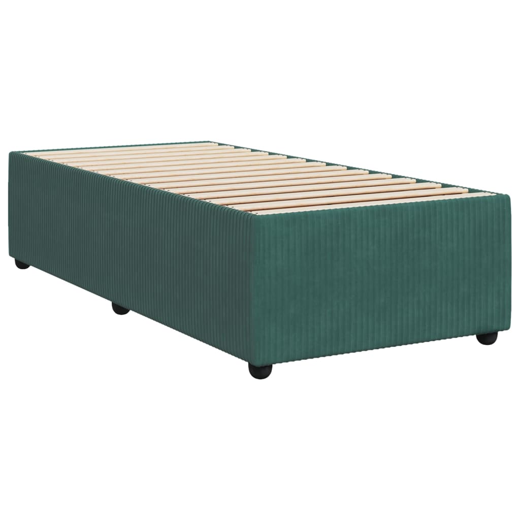 vidaXL Estrutura de cama 80x200 cm veludo verde-escuro