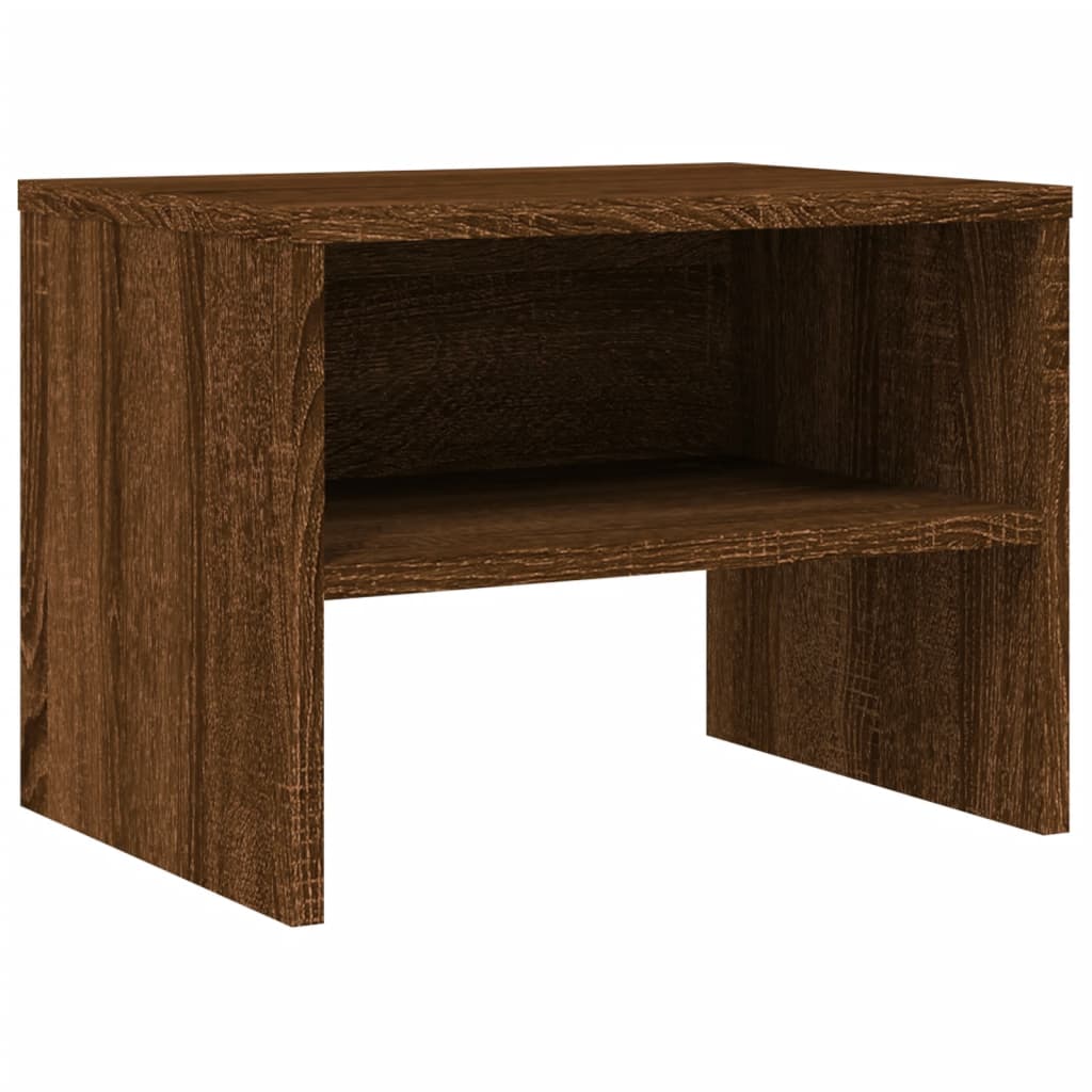 vidaXL Mesa cabeceira 2pcs 40x30x30cm deriv. madeira carvalho castanho