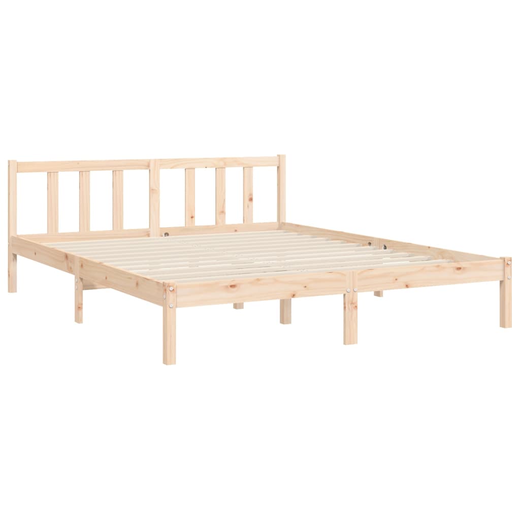 vidaXL Estrutura de cama com cabeceira 160x200 cm madeira maciça