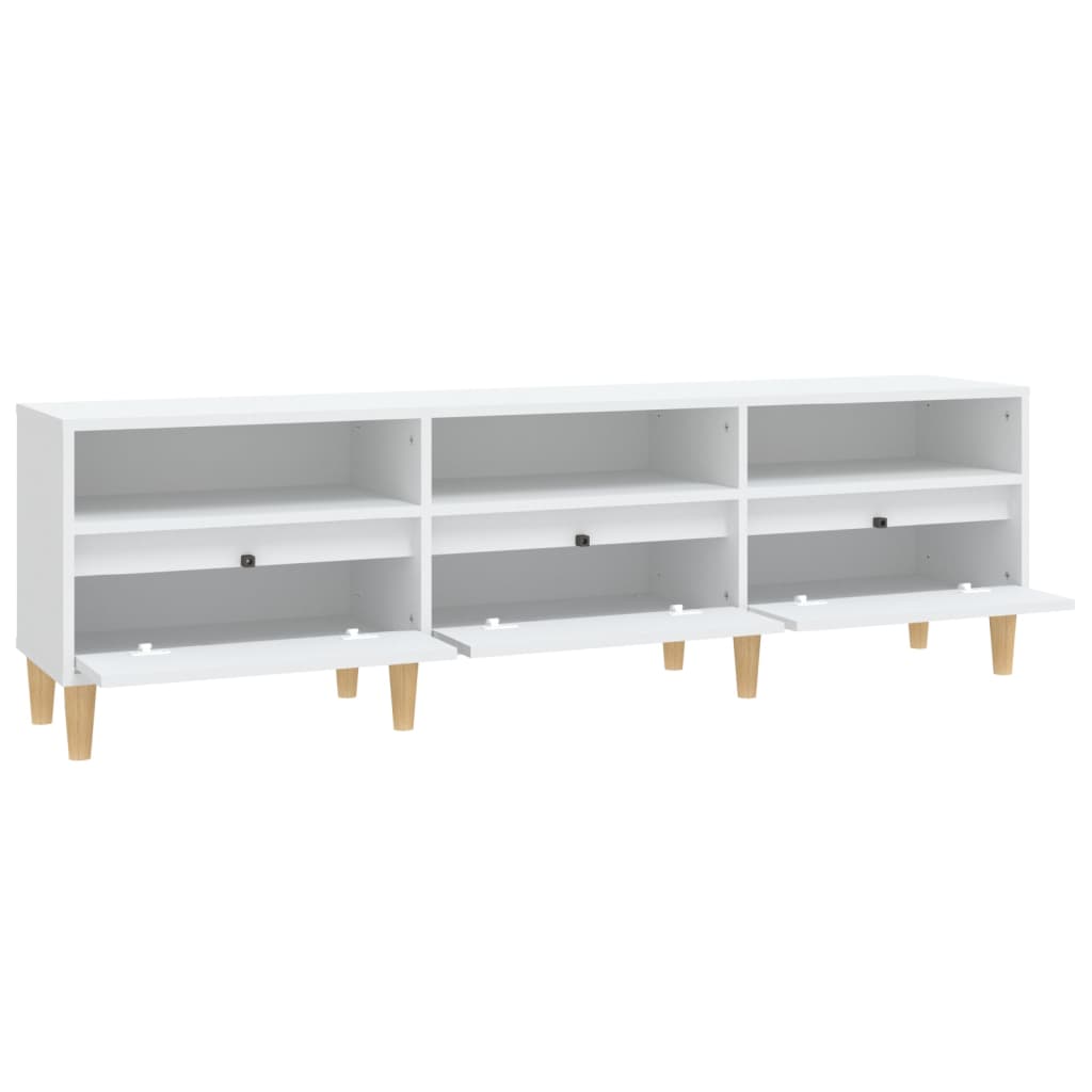 vidaXL Móvel de TV 150x30x44,5 cm derivados de madeira branco