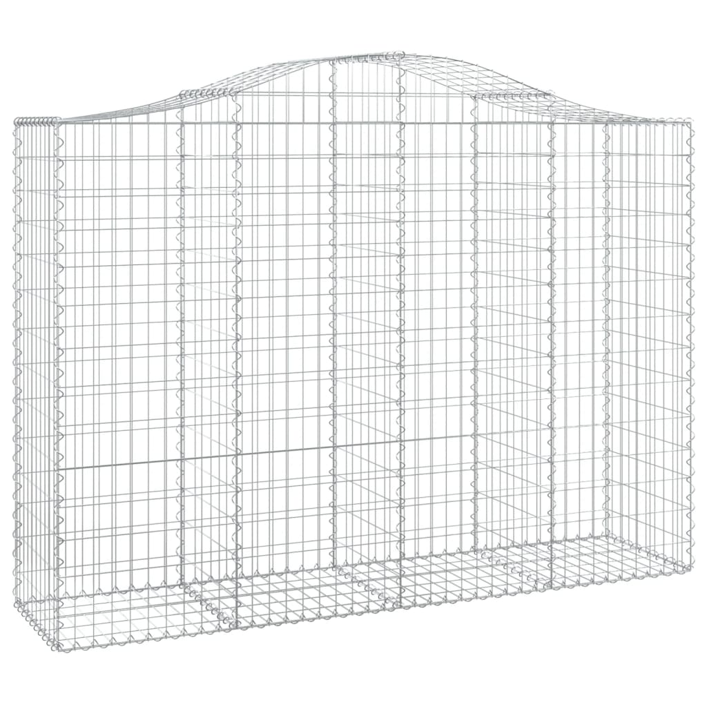 vidaXL Cestos gabião arqueados 11 pcs 200x50x140/160 ferro galvanizado