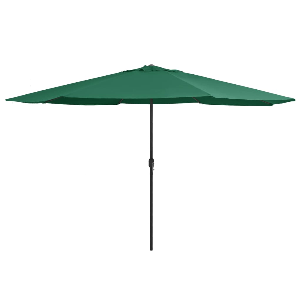 vidaXL Guarda-sol de jardim com poste de metal 390 cm verde