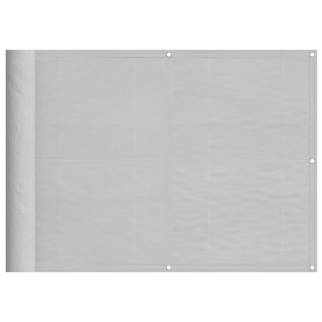 vidaXL Tela de varanda 75x300 cm 100% poliéster oxford cinzento-claro