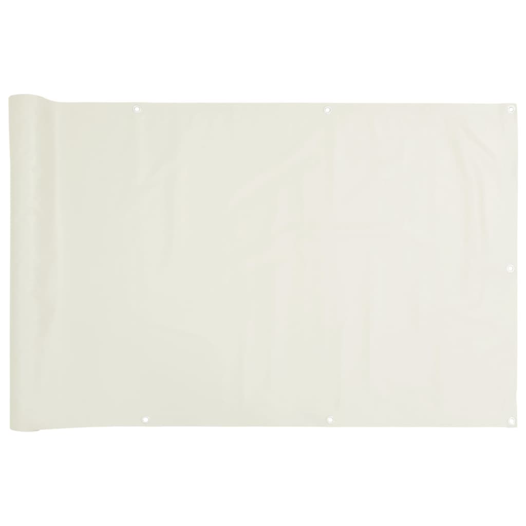 vidaXL Tela de privacidade para varanda 400x120 cm PVC branco