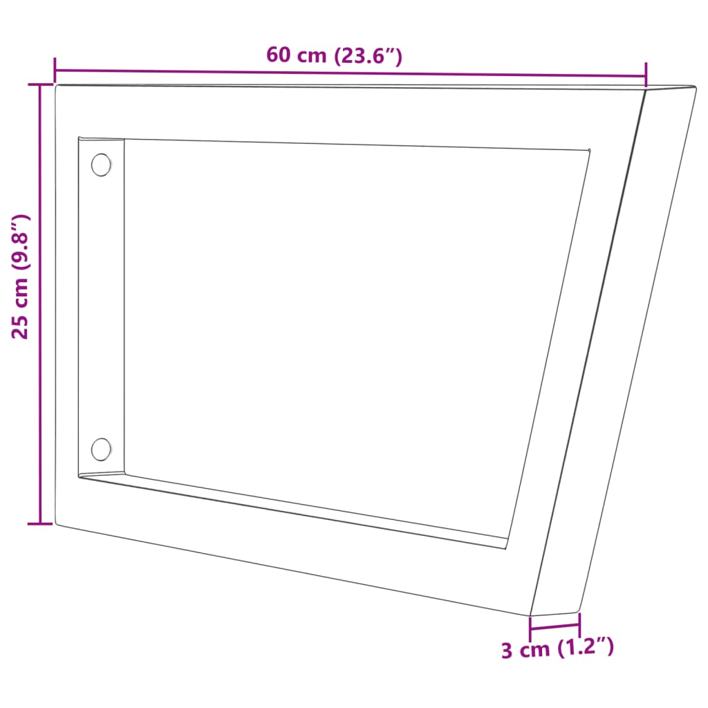 vidaXL Suportes de prateleira p/lavatório 2pcs aço trapezoidais branco