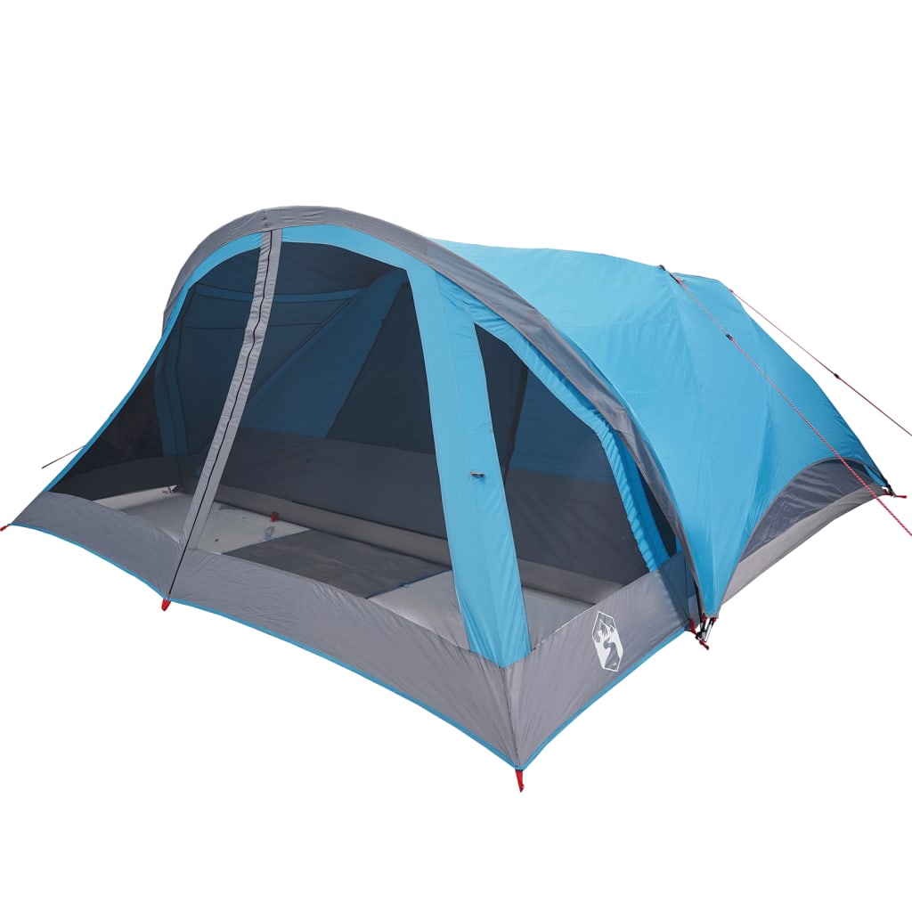 vidaXL Tenda familiar estilo cabana para 6 pessoas impermeável azul