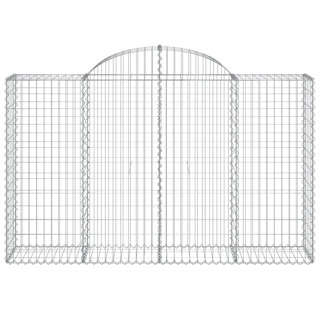 vidaXL Cestos gabião arqueados 10pcs 200x50x120/140 ferro galvanizado