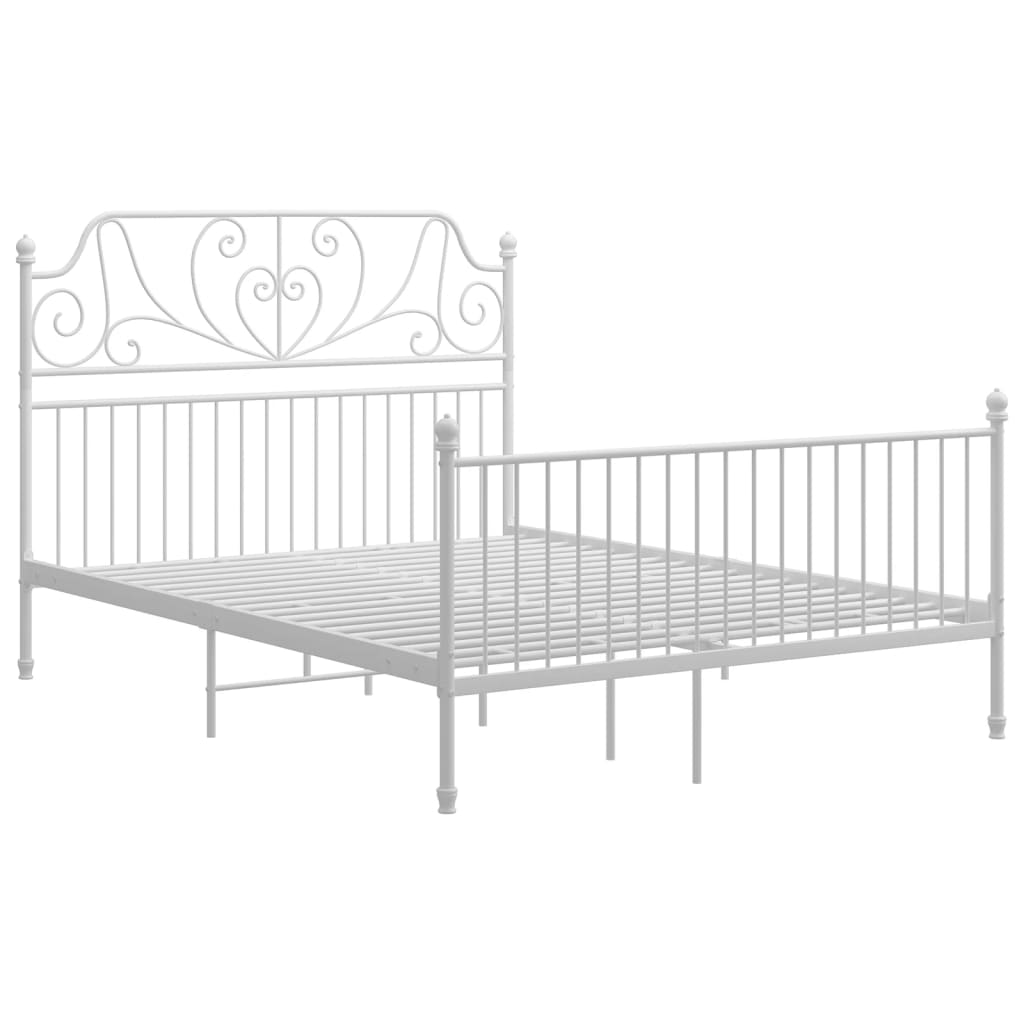 vidaXL Estrutura de cama metal 140x200 cm branco