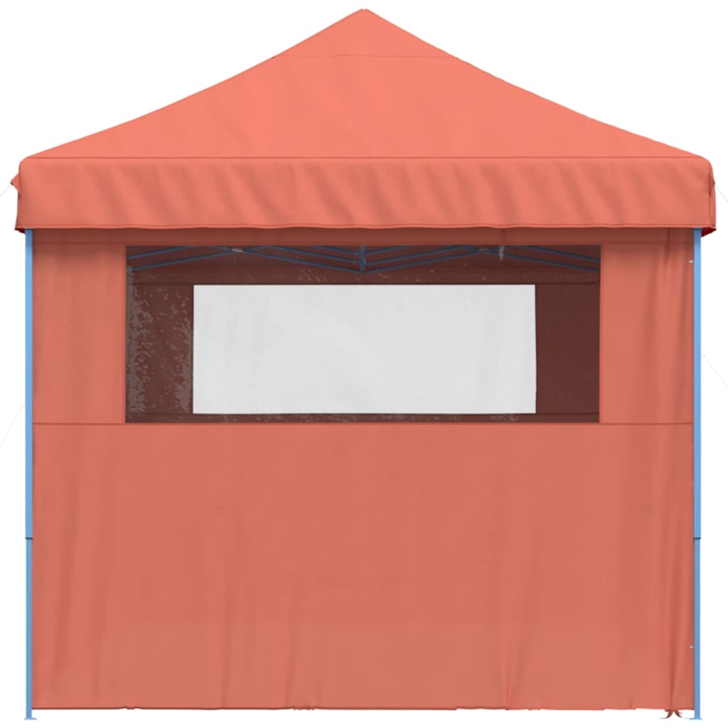 vidaXL Tenda p/ festas pop-up dobrável 4 paredes laterais terracotta