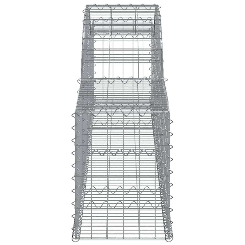 vidaXL Cestos gabião arqueados 9 pcs 300x30x40/60 cm ferro galvanizado