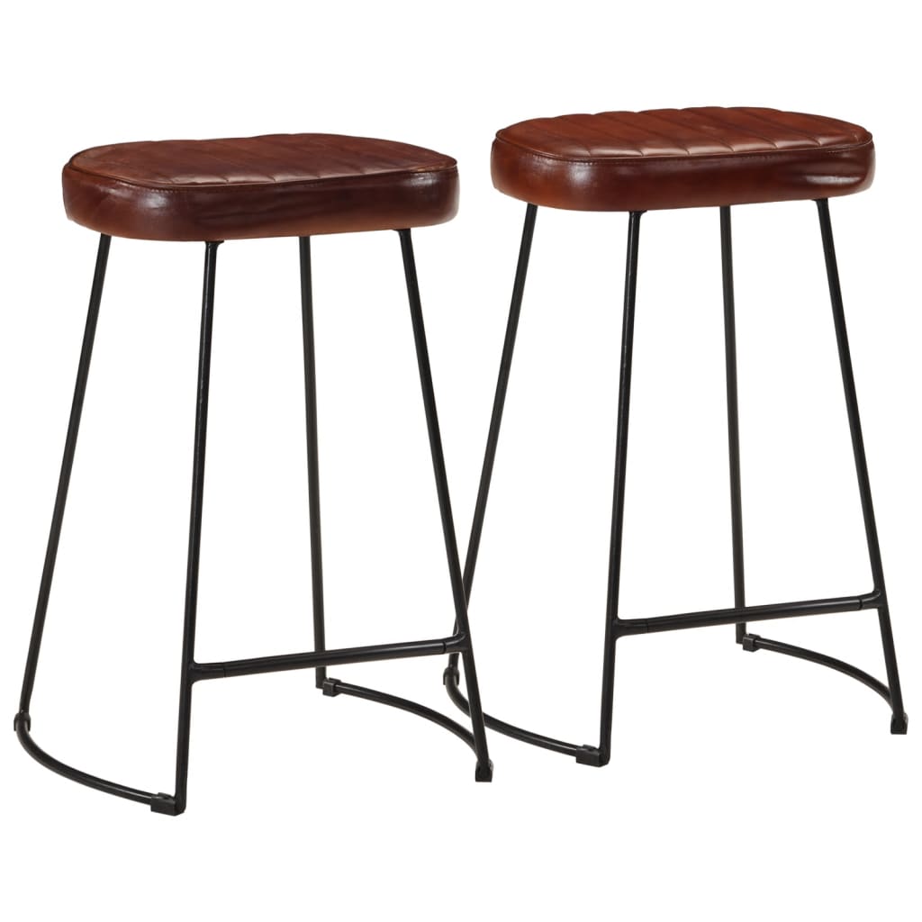 vidaXL Bancos de bar 2 pcs 41x29x62 cm castanho-escuro