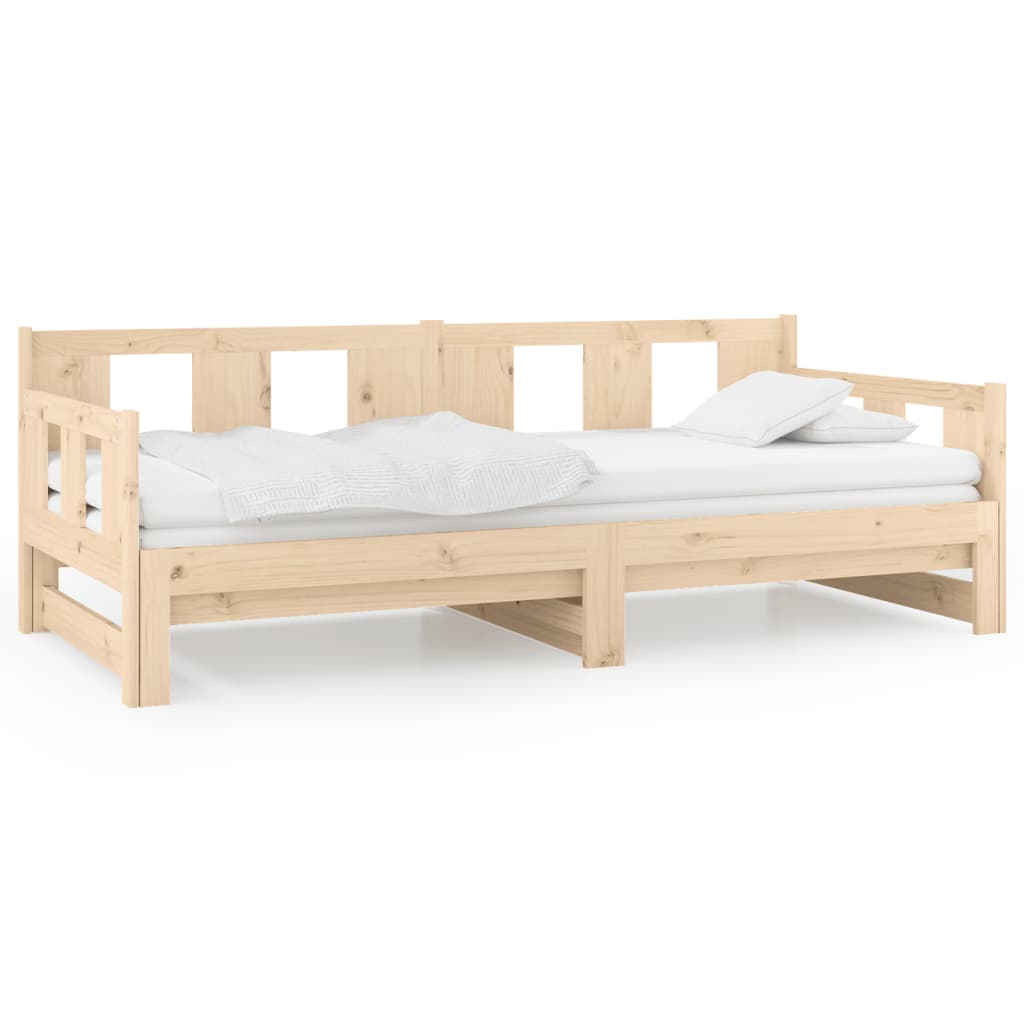 vidaXL Estrutura sofá-cama de puxar 2x(90x200) cm pinho maciço