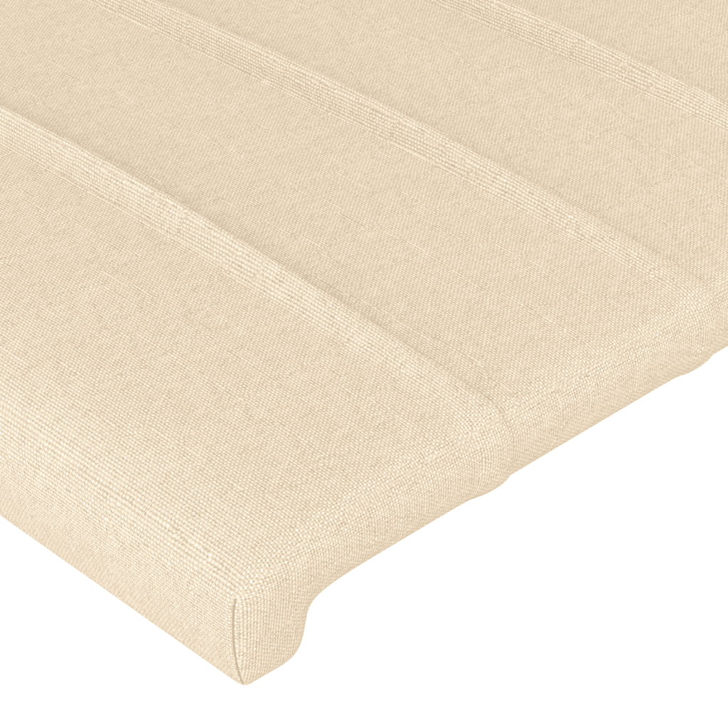 vidaXL Cama com molas/colchão 90x200 cm tecido cor crème