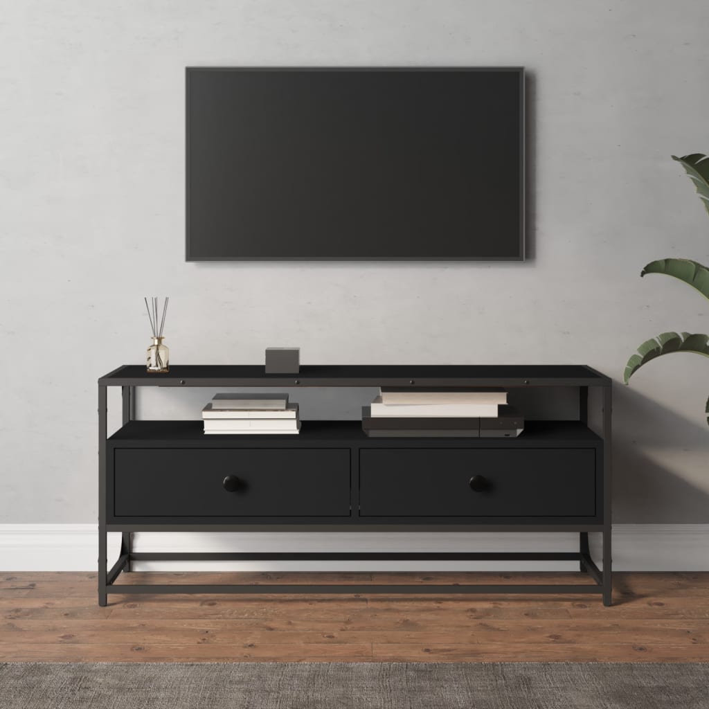 vidaXL Móvel de TV 100x35x45 cm derivados de madeira preto
